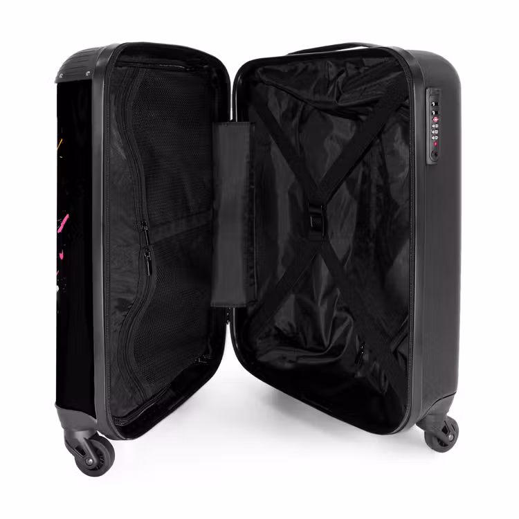 Schaatsen met kleurrijke graffiti NBS - Handbagage koffer - Unisex middel -binnenkant