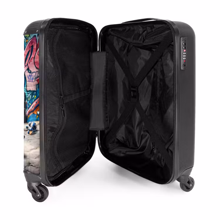 Skater schildpad NBS - Handbagage koffer - Unisex middel -binnenkant