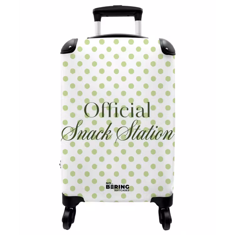 Koffer - Snack Station – Grün – Punkte - Snack Station - Groen - Stippen NBS - Handbagage koffer - Vrouwen middel