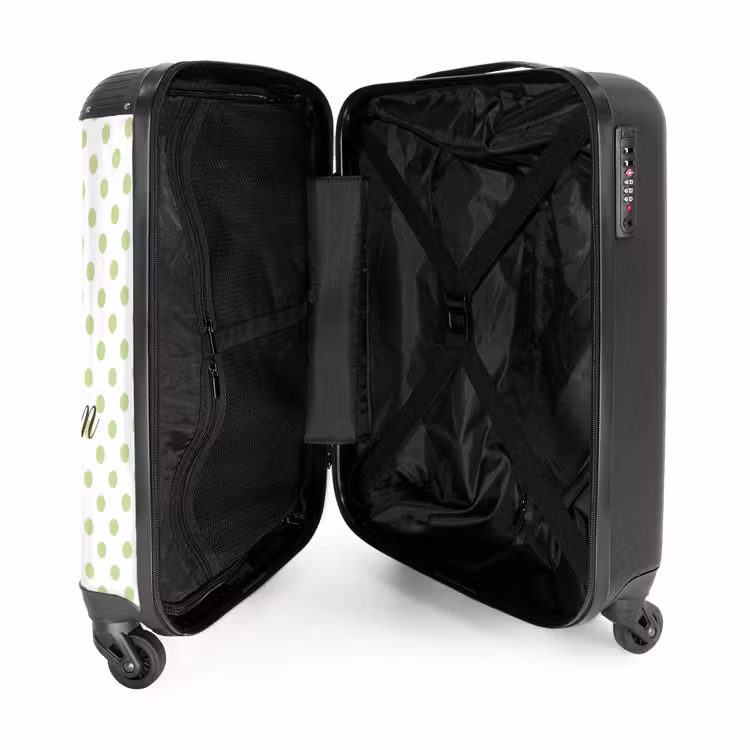 Koffer - Snack Station – Grün – Punkte - Snack Station - Groen - Stippen NBS - Handbagage koffer - Vrouwen middel