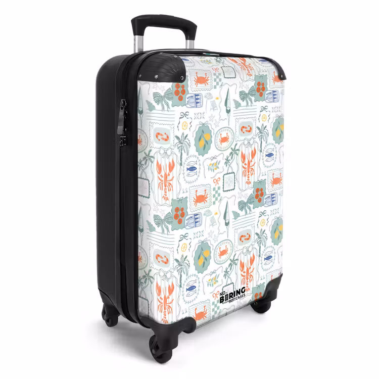 Zomerse illustraties groen NBS - Handbagage koffer - Volwassenen Unisex middel -productfoto_3d