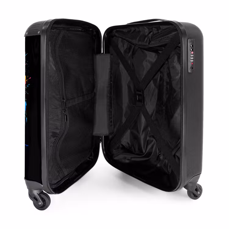 Zomerse krokodil met graffiti NBS - Handbagage koffer - Unisex middel -binnenkant