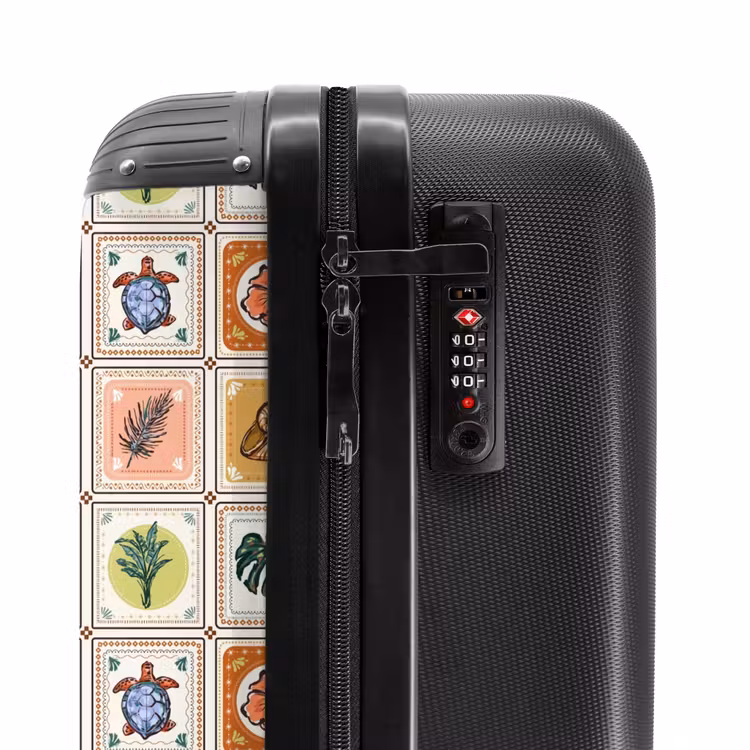 Zomerse tegeltjes print NBS - Handbagage koffer - Volwassenen Unisex middel -slot