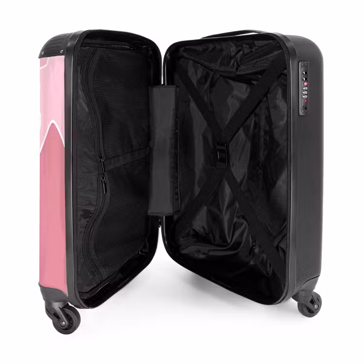 Koffer - Sonne – Berge – Natur – Abstrakt – Rosa - Zon - Bergen - Natuur - Abstract - Roze NBS - Handbagage koffer - Vrouwen middel