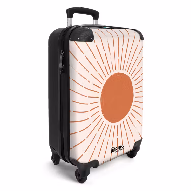 Koffer - Sonne – Strahlen – Abstrakt – Terrakotta – Modern - Zon - Stralen - Abstract - Terracotta - Modern NBS - Handbagage koffer - Volwassenen Unisex middel
