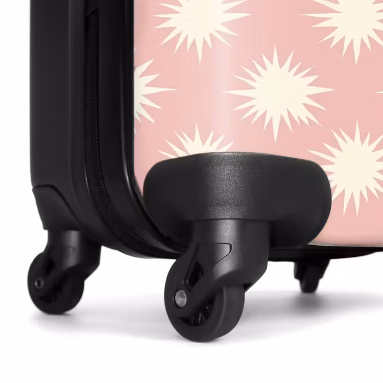 Koffer - Sonnenbaden – Muster – Rosa - Zonnen - Patroon - Roze NBS - Handbagage koffer - Vrouwen middel