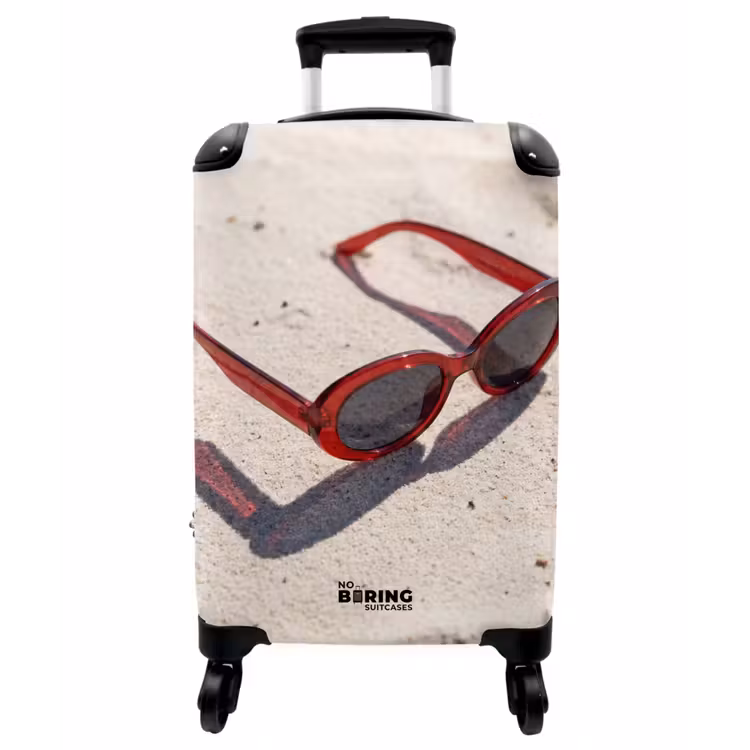 Koffer - Sonnenbrille – Strand – Urlaub – Rot - Zonnebril - Strand - Vakantie - Rood NBS - Handbagage koffer - Vrouwen middel