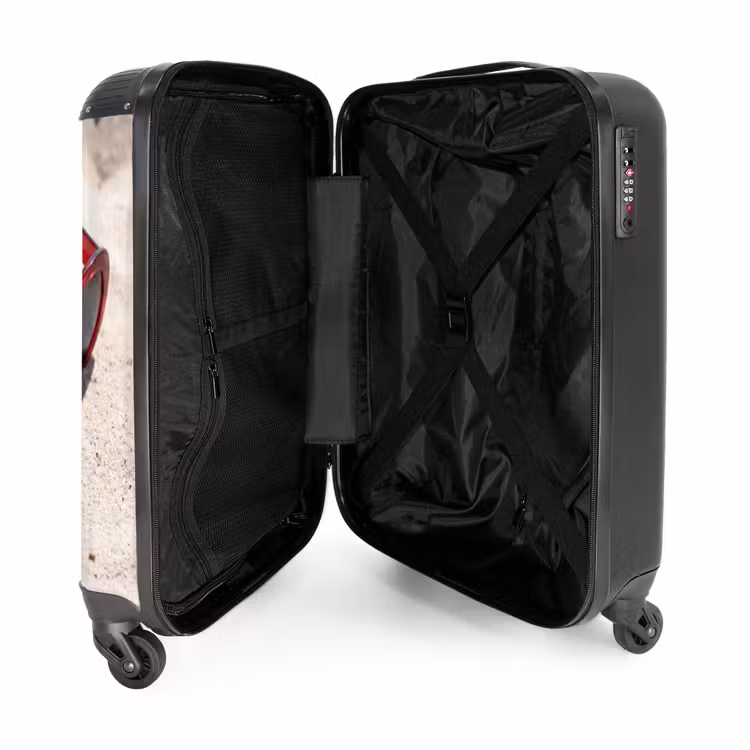 Koffer - Sonnenbrille – Strand – Urlaub – Rot - Zonnebril - Strand - Vakantie - Rood NBS - Handbagage koffer - Vrouwen middel