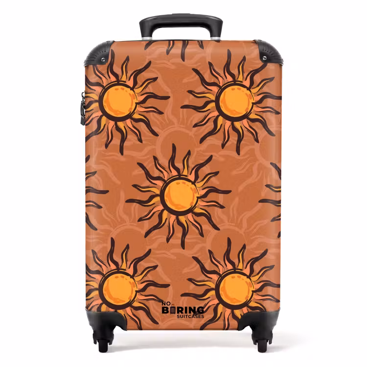 Zonnetjes patroon NBS - Handbagage koffer - Volwassenen Unisex middel -productfoto_recht