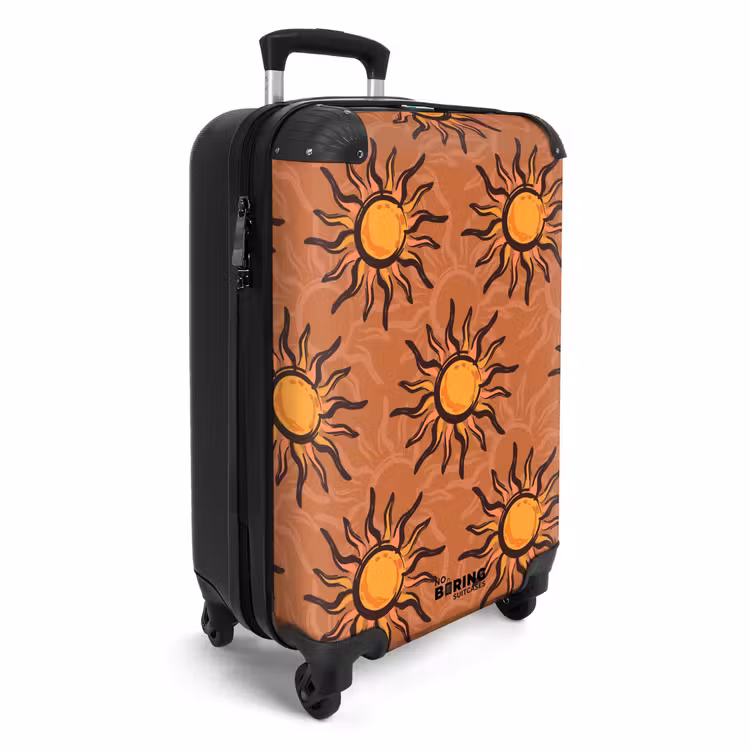 Zonnetjes patroon NBS - Handbagage koffer - Volwassenen Unisex middel -productfoto_3d