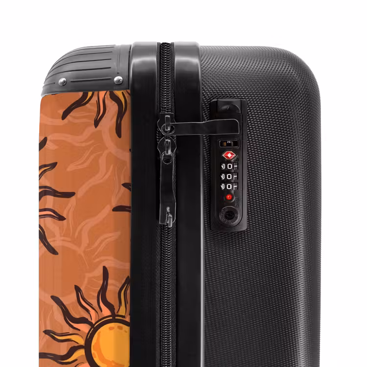 Zonnetjes patroon NBS - Handbagage koffer - Volwassenen Unisex middel -slot