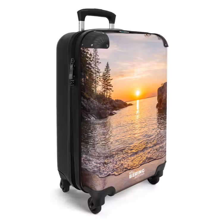 Koffer - Sonnenuntergang – Küste – Wasser – Natur – Orange - Zonsondergang - Kust - Water - Natuur - Oranje NBS - Handbagage koffer - Volwassenen Unisex middel