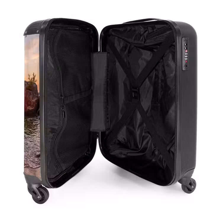 Koffer - Sonnenuntergang – Küste – Wasser – Natur – Orange - Zonsondergang - Kust - Water - Natuur - Oranje NBS - Handbagage koffer - Volwassenen Unisex middel
