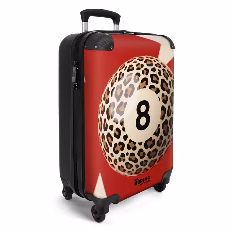 Koffer - Spiel – Tiermuster – Nummer 8 – Modern – Rot - Spel - Dierenprint - Nummer 8 - Modern - Rood NBS - Handbagage koffer - Vrouwen middel