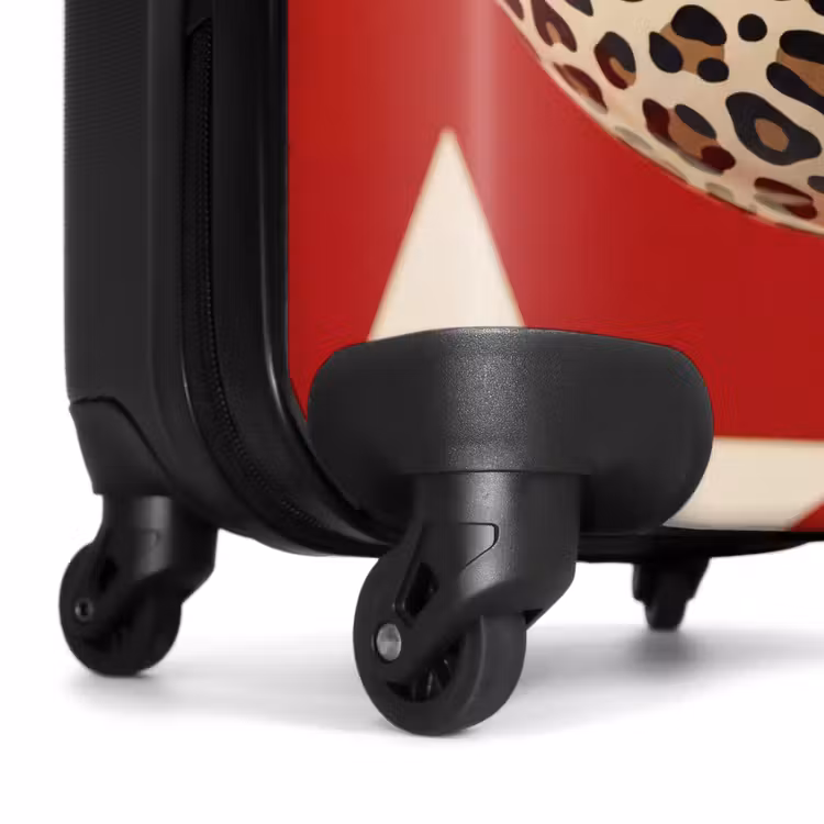 Koffer - Spiel – Tiermuster – Nummer 8 – Modern – Rot - Spel - Dierenprint - Nummer 8 - Modern - Rood NBS - Handbagage koffer - Vrouwen middel
