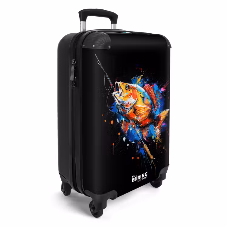Sportvissen met graffiti NBS - Handbagage koffer - Unisex middel -productfoto_3d