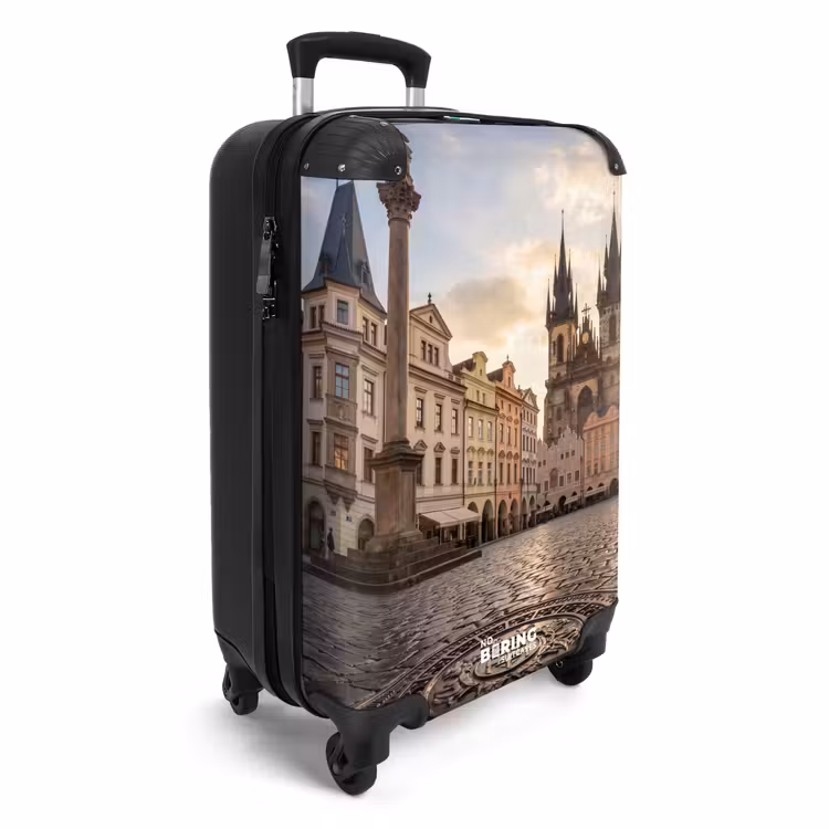 Koffer - Stadt – Prag – Morgen – Architektur – Gold - Stad - Praag - Ochtend - Architectuur - Goud NBS - Handbagage koffer - Volwassenen Unisex middel