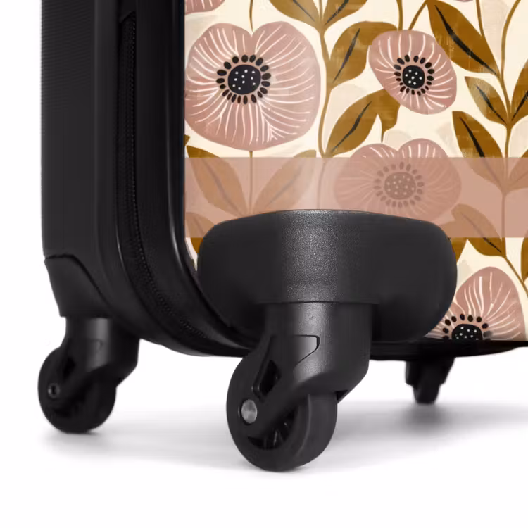 Koffer - Staubrosa – Blumen – Grafisch – Muster - Dustyroze - Bloemen - Grafisch - Patroon NBS - Handbagage koffer - Vrouwen middel