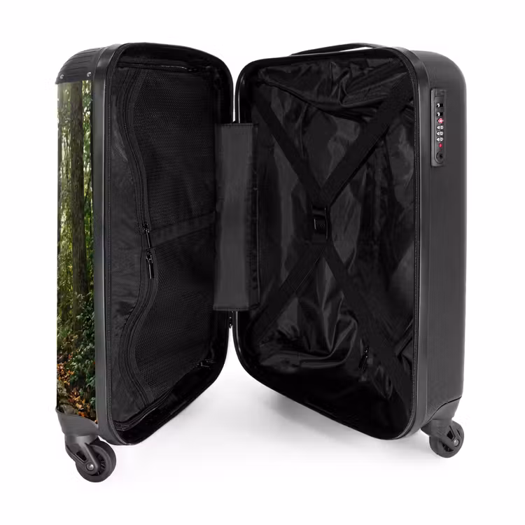 Koffer - Steine – Treppe – Wald – Natur - Stenen - Trap - Bos - Natuur NBS - Handbagage koffer - Volwassenen Unisex middel