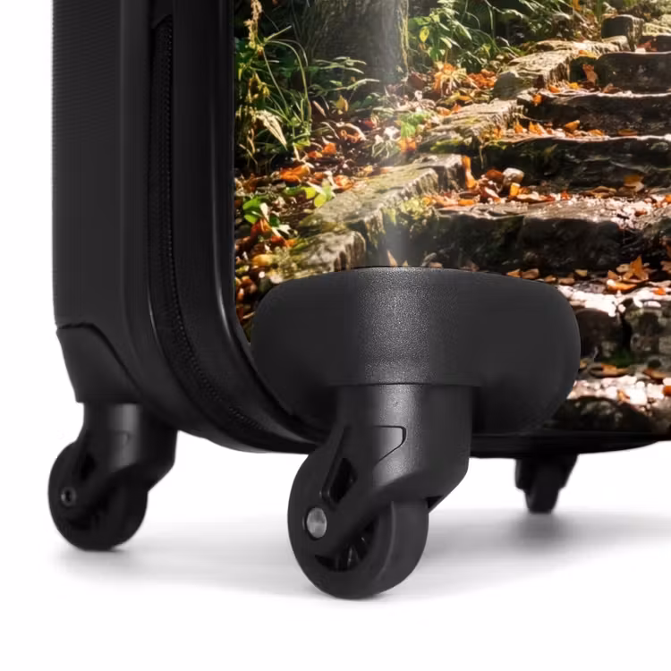 Koffer - Steine – Treppe – Wald – Natur - Stenen - Trap - Bos - Natuur NBS - Handbagage koffer - Volwassenen Unisex middel