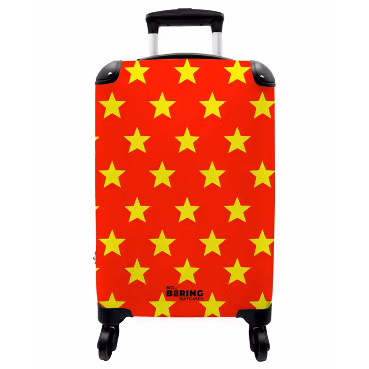 Koffer - Stern – Muster – Gelb - Ster - Patroon - Geel NBS - Handbagage koffer - Vrouwen middel