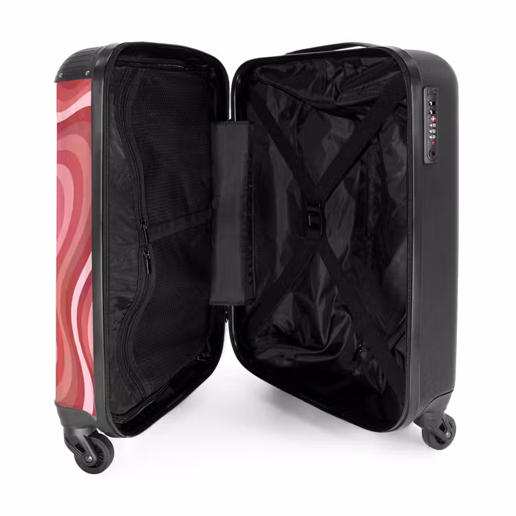 Koffer - Stern – Wellenförmig – Abstrakt – Rosa - Ster - Golvend - Abstract - Roze NBS - Handbagage koffer - Vrouwen middel