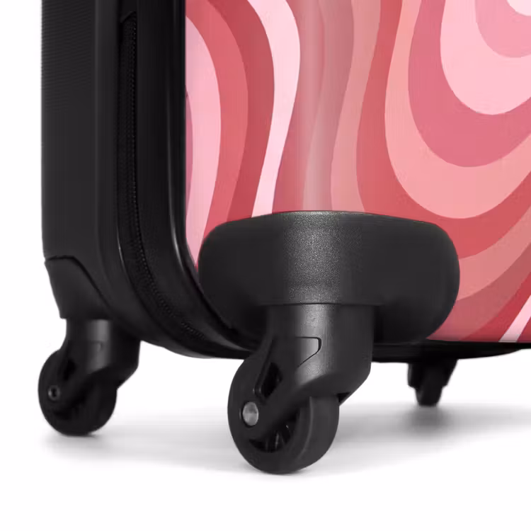 Koffer - Stern – Wellenförmig – Abstrakt – Rosa - Ster - Golvend - Abstract - Roze NBS - Handbagage koffer - Vrouwen middel