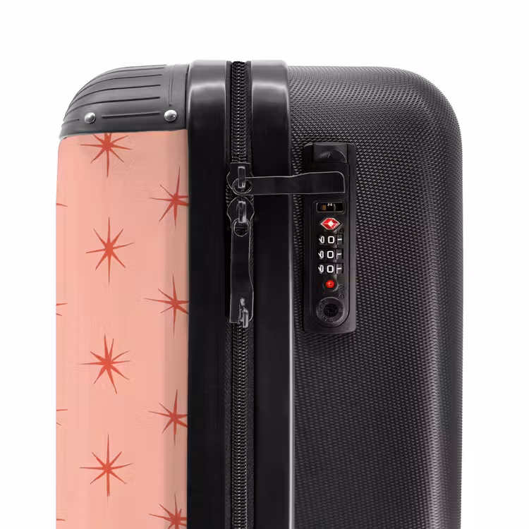 Koffer - Sternchen – Schnittmuster – Orange - Sterretjes - Patroon - Oranje NBS - Handbagage koffer - Vrouwen middel