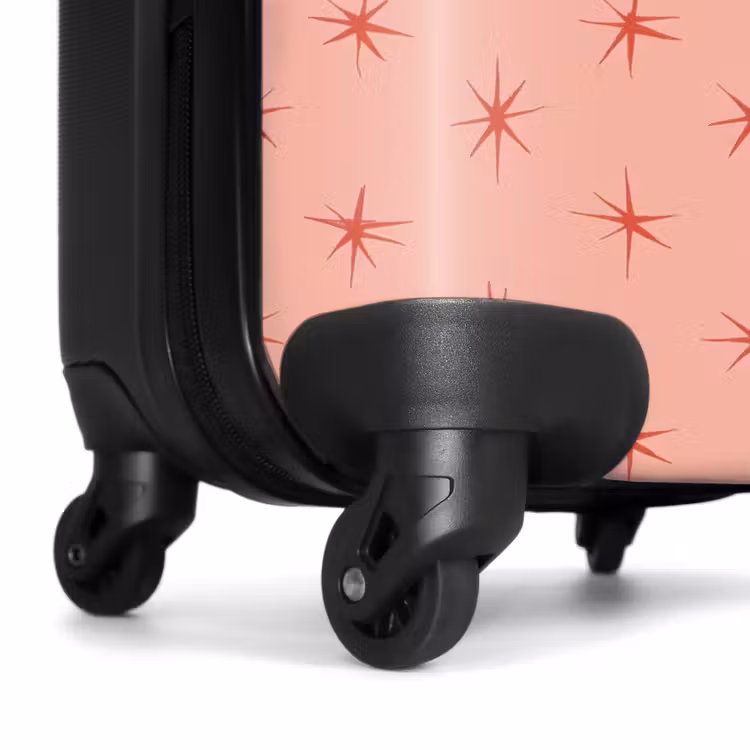 Koffer - Sternchen – Schnittmuster – Orange - Sterretjes - Patroon - Oranje NBS - Handbagage koffer - Vrouwen middel