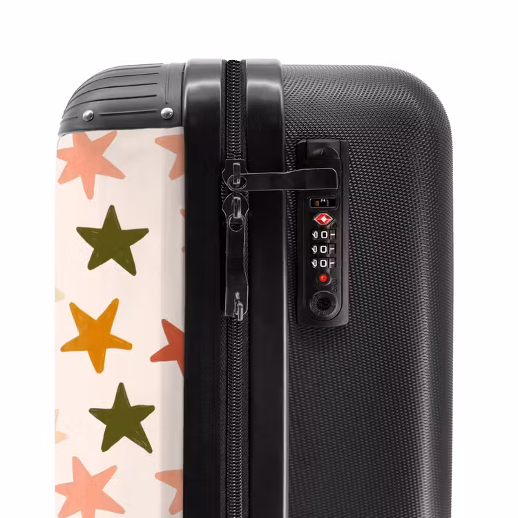 Koffer - Sterne – Muster – Bunt - Sterren - Patroon - Kleurrijk NBS - Handbagage koffer - Vrouwen middel