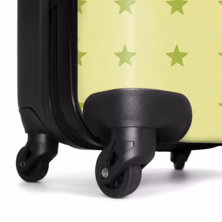 Koffer - Sterne – Muster – Grün - Sterren - Patroon - Groen NBS - Handbagage koffer - Vrouwen middel