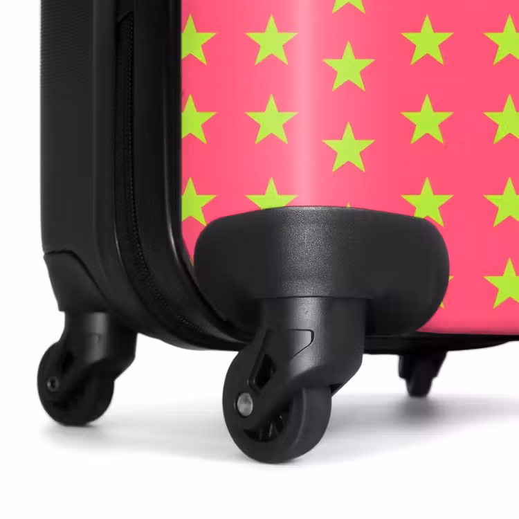 Koffer - Sterne – Muster – Rosa - Sterren - Patroon - Roze NBS - Handbagage koffer - Vrouwen middel