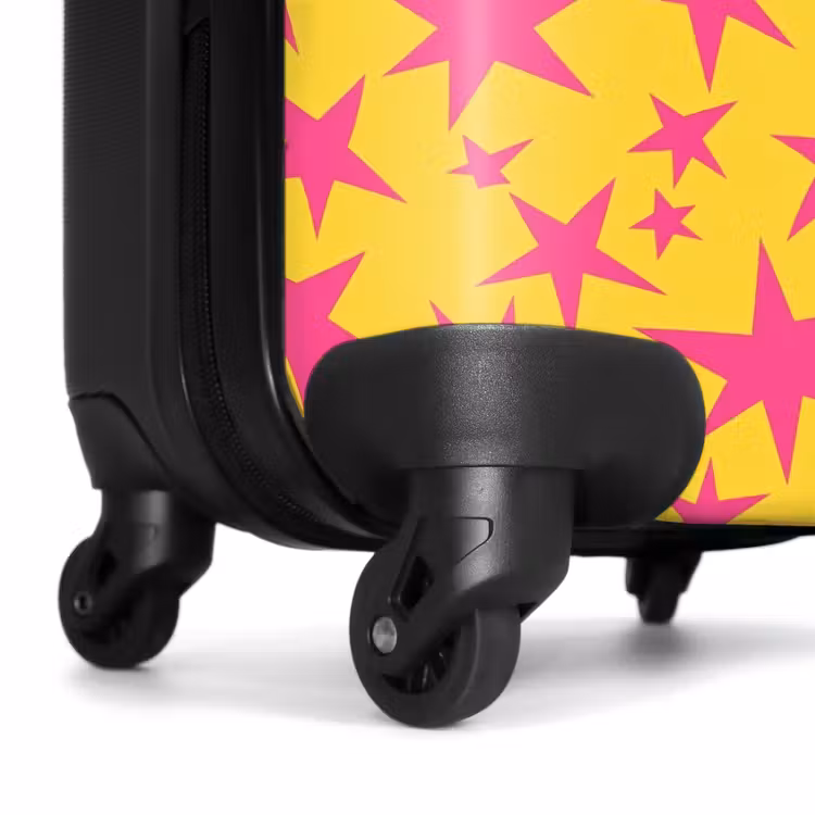 Koffer - Sterne – Muster – Rosa – Gelb - Sterren - Patroon - Roze - Geel NBS - Handbagage koffer - Vrouwen middel