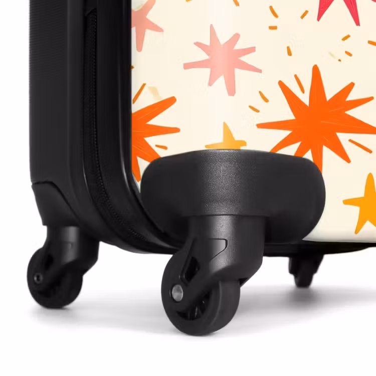 Koffer - Sterne – Verspielt – Bunt - Sterren - Speels - Kleurrijk NBS - Handbagage koffer - Vrouwen middel