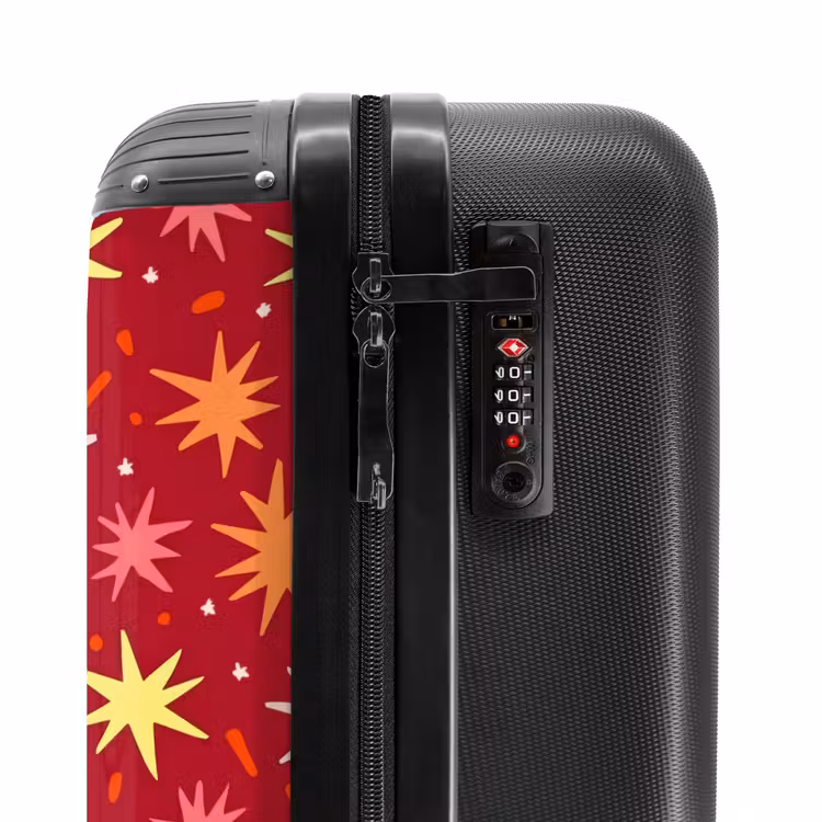 Koffer - Sterne – Verspielt – Rot - Sterren - Speels - Rood NBS - Handbagage koffer - Vrouwen middel