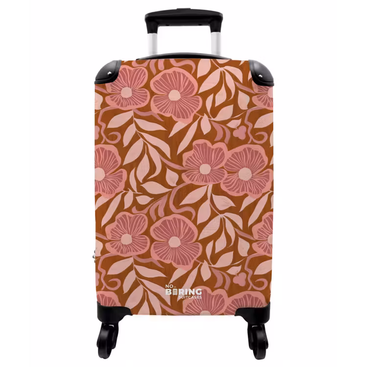 Koffer - Stimmung – Blumen – Rosa - Sfeer - Bloemen - Roze NBS - Handbagage koffer - Vrouwen middel