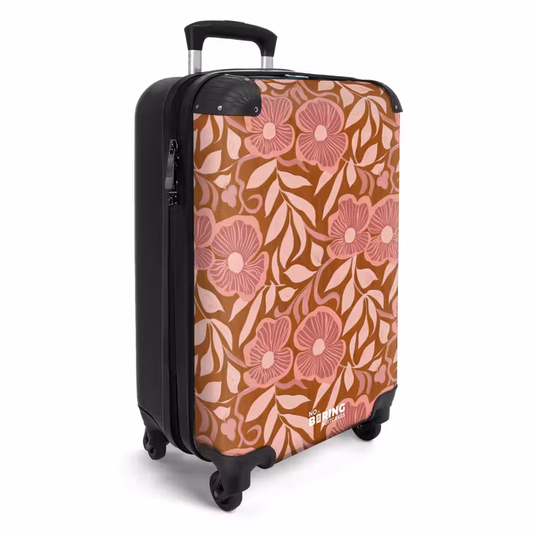 Koffer - Stimmung – Blumen – Rosa - Sfeer - Bloemen - Roze NBS - Handbagage koffer - Vrouwen middel