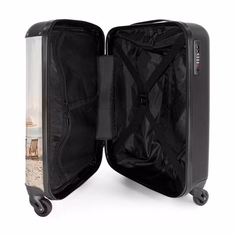 Koffer - Strand – Liegestühle – Sonnenschirm - Strand - Stoelen - Parasol NBS - Handbagage koffer - Vrouwen middel