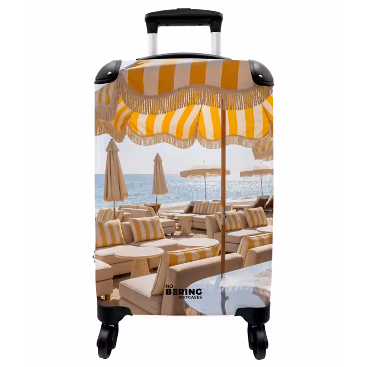 Koffer - Strand – Liegestühle – Urlaub – Modern – Gelb - Strand - Ligbedden - Vakantie - Modern - Geel NBS - Handbagage koffer - Vrouwen middel