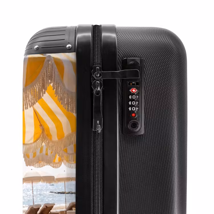 Koffer - Strand – Liegestühle – Urlaub – Modern – Gelb - Strand - Ligbedden - Vakantie - Modern - Geel NBS - Handbagage koffer - Vrouwen middel