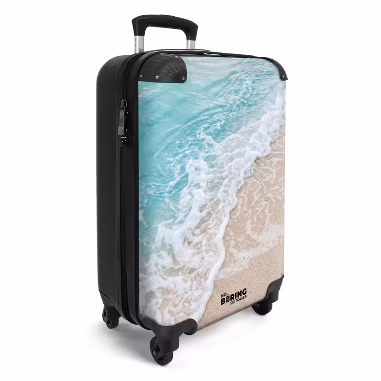 Koffer - Strand – Meer – Golf – Natur – Blau - Strand - Zee - Golf - Natuur - Blauw NBS - Handbagage koffer - Volwassenen Unisex middel