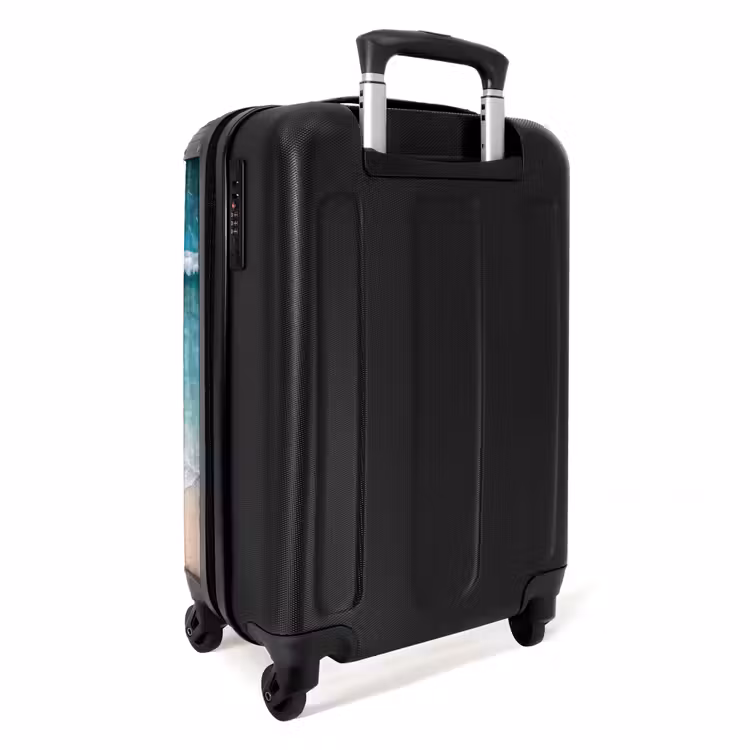 Koffer - Strand – Meer – Wellen – Natur – Blau - Strand - Zee - Golven - Natuur - Blauw NBS - Handbagage koffer - Volwassenen Unisex middel