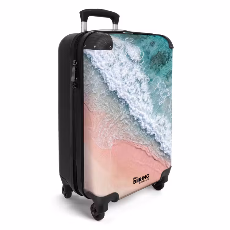 Koffer - Strand – Ozean – Wellen – Rosa Sand – Natur — 2