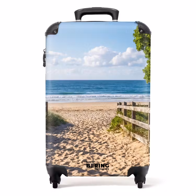 Koffer - Strand – Sandweg – Ozean – Natur - Strand - Zandpad - Oceaan - Natuur NBS - Handbagage koffer - Volwassenen Unisex middel