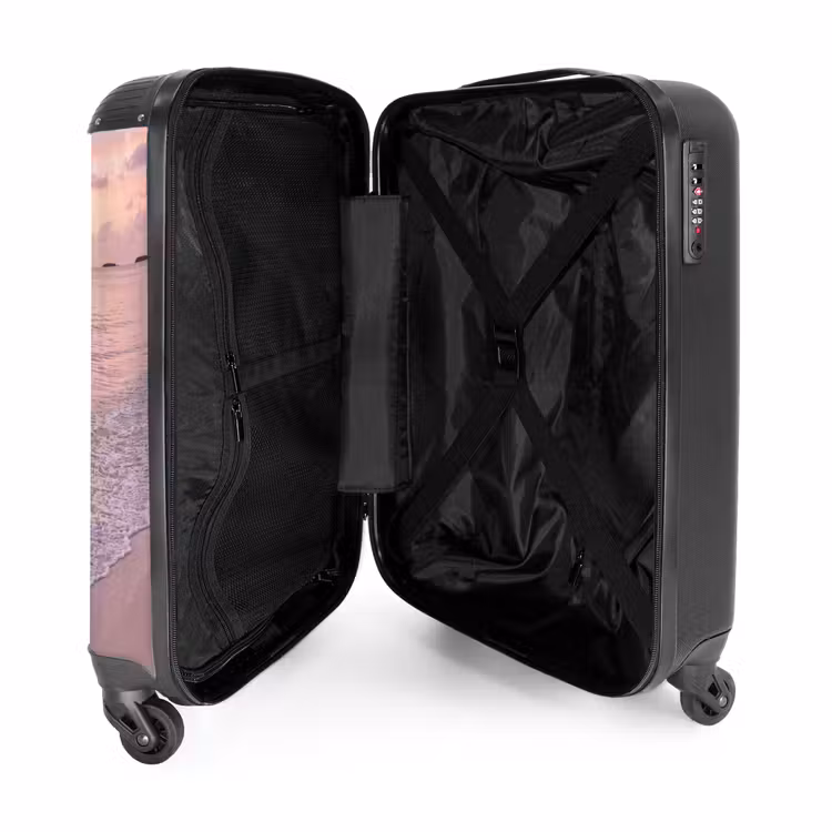 Koffer - Strand – Sonnenuntergang – Natur – Minimalistisch – Rosa - Strand - Zonsondergang - Natuur - Minimalistisch - Roze NBS - Handbagage koffer - Vrouwen middel