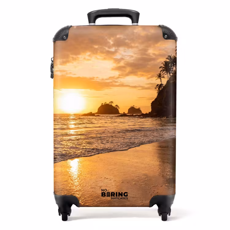 Koffer - Strand – Sonnenuntergang – Natur – Tropisch – Orange - Strand - Zonsondergang - Natuur - Tropisch - Oranje NBS - Handbagage koffer - Volwassenen Unisex middel