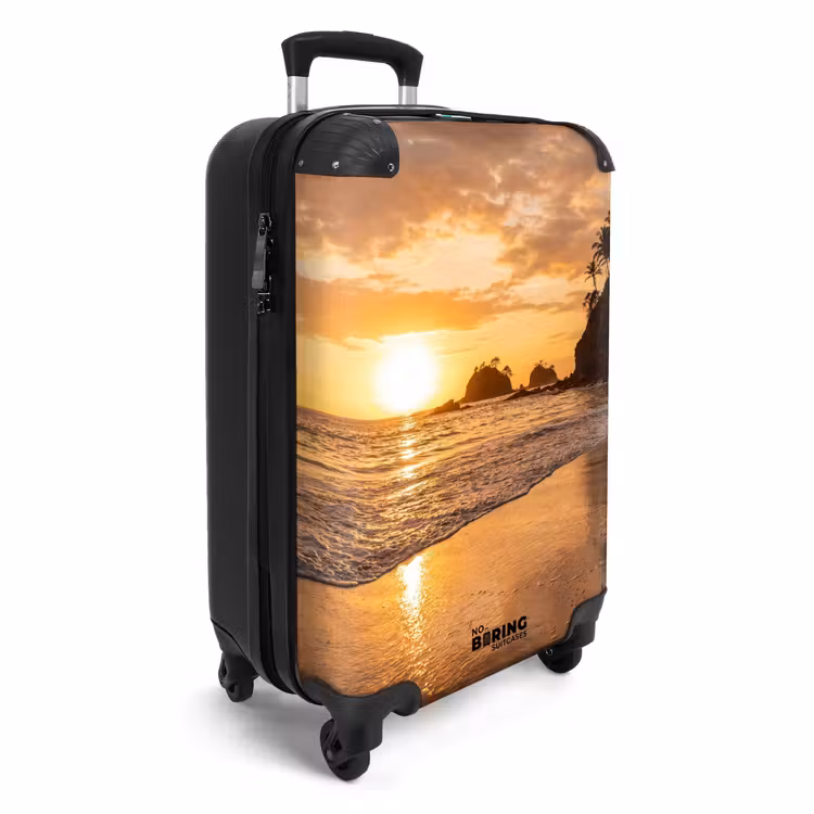 Koffer - Strand – Sonnenuntergang – Natur – Tropisch – Orange - Strand - Zonsondergang - Natuur - Tropisch - Oranje NBS - Handbagage koffer - Volwassenen Unisex middel