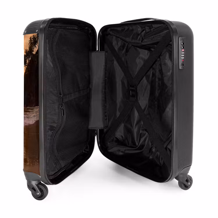 Koffer - Strand – Sonnenuntergang – Natur – Tropisch – Orange - Strand - Zonsondergang - Natuur - Tropisch - Oranje NBS - Handbagage koffer - Volwassenen Unisex middel