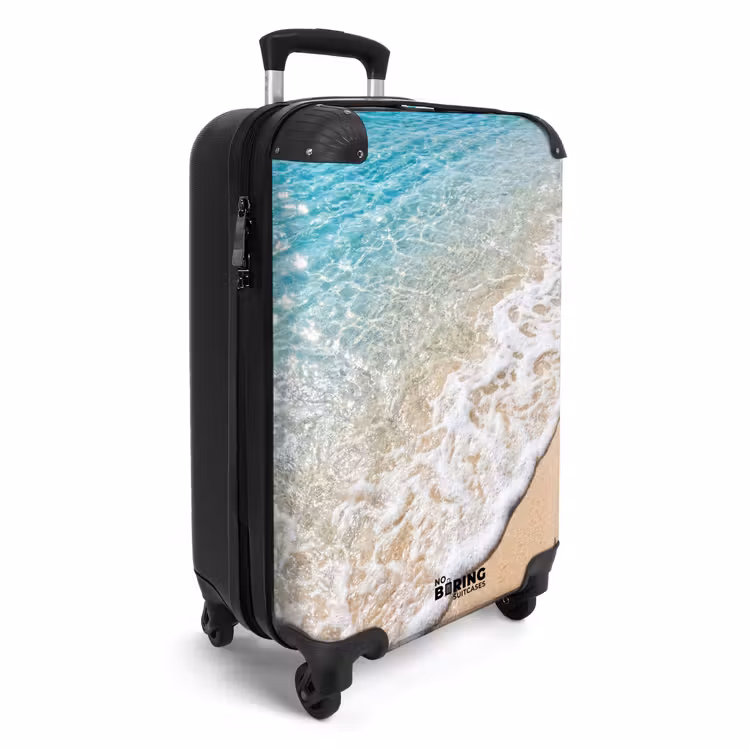 Koffer - Strand – Wasser – Natur – Blau – Beige - Strand - Water - Natuur - Blauw - Beige NBS - Handbagage koffer - Volwassenen Unisex middel