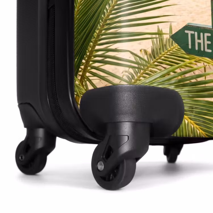 Koffer - Strand – Wegweiser – Palmen – Tropisch – Grün - Strand - Wegwijzer - Palmen - Tropisch - Groen NBS - Handbagage koffer - Volwassenen Unisex middel